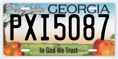 GA license plate PXI5087