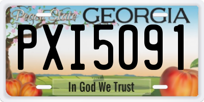 GA license plate PXI5091
