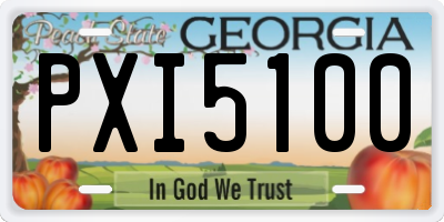 GA license plate PXI5100
