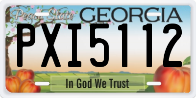 GA license plate PXI5112