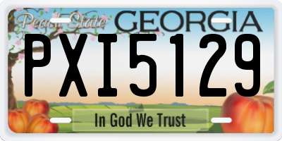 GA license plate PXI5129