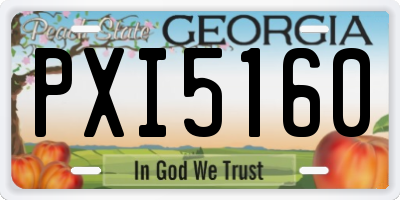 GA license plate PXI5160