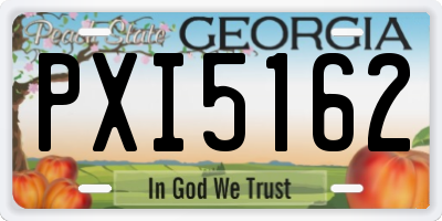 GA license plate PXI5162