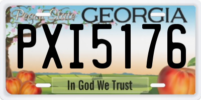 GA license plate PXI5176