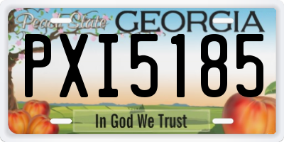 GA license plate PXI5185
