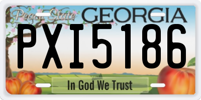 GA license plate PXI5186