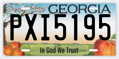 GA license plate PXI5195