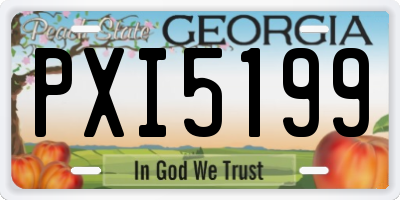GA license plate PXI5199