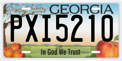 GA license plate PXI5210