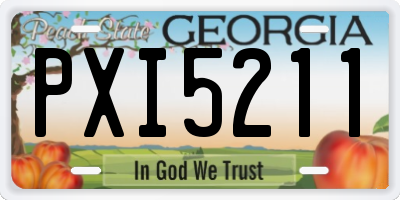 GA license plate PXI5211
