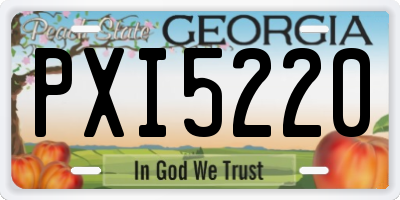 GA license plate PXI5220