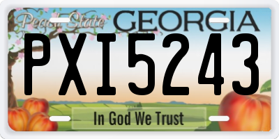 GA license plate PXI5243