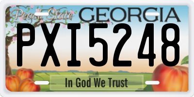 GA license plate PXI5248