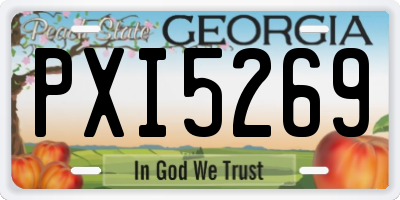 GA license plate PXI5269