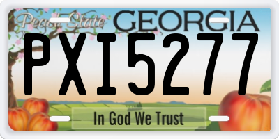 GA license plate PXI5277