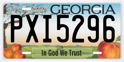 GA license plate PXI5296