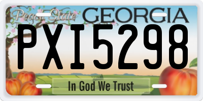 GA license plate PXI5298