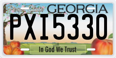 GA license plate PXI5330