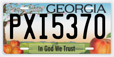 GA license plate PXI5370