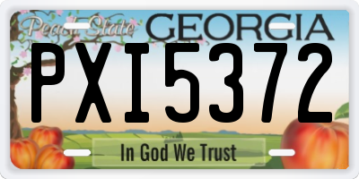 GA license plate PXI5372