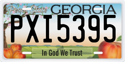 GA license plate PXI5395