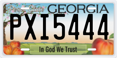 GA license plate PXI5444