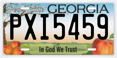 GA license plate PXI5459