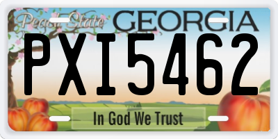 GA license plate PXI5462