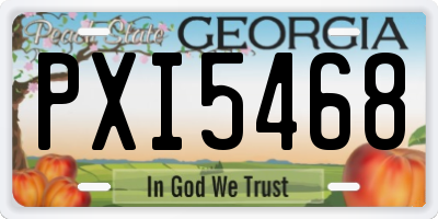GA license plate PXI5468