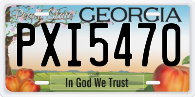 GA license plate PXI5470