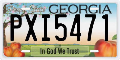 GA license plate PXI5471