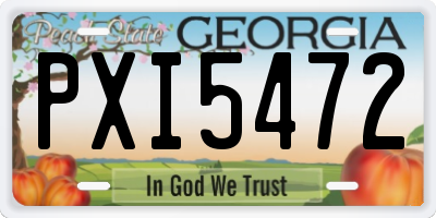 GA license plate PXI5472
