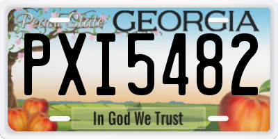 GA license plate PXI5482