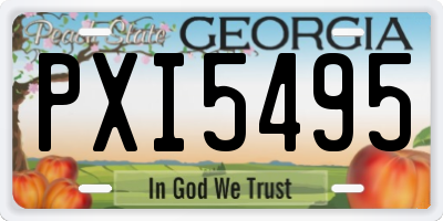 GA license plate PXI5495
