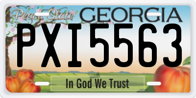 GA license plate PXI5563