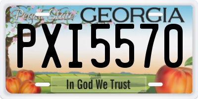 GA license plate PXI5570