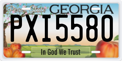 GA license plate PXI5580