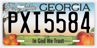 GA license plate PXI5584