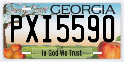 GA license plate PXI5590