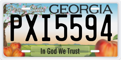 GA license plate PXI5594