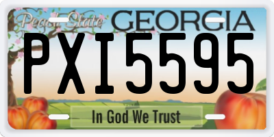 GA license plate PXI5595
