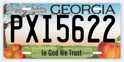 GA license plate PXI5622