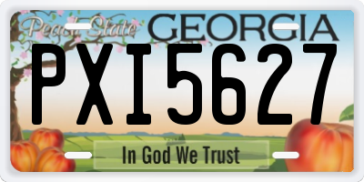 GA license plate PXI5627