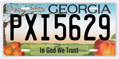 GA license plate PXI5629