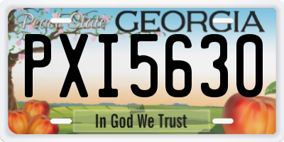 GA license plate PXI5630