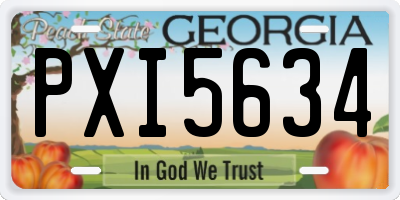 GA license plate PXI5634