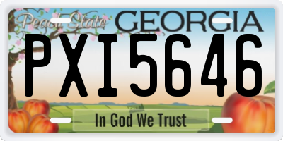 GA license plate PXI5646