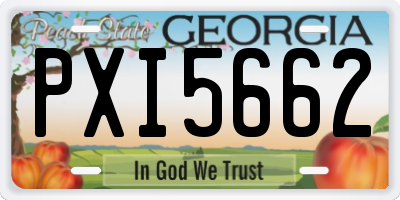 GA license plate PXI5662