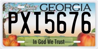 GA license plate PXI5676