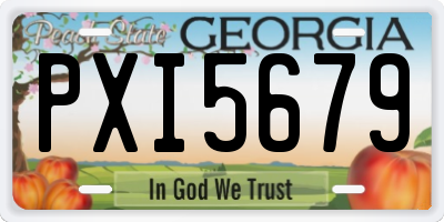 GA license plate PXI5679